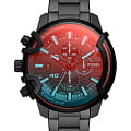 Diesel Diesel Griffed DZ4578  DZ4578 кварцевые мужские часы черный циферблат, браслет сталь с ip покрытием — вид спереди