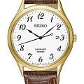 Seiko Seiko Conceptual Series Dress SGEH78P1  SGEH78P1 кварцевые мужские часы  белый циферблат, браслет кожаный — вид спереди