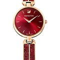 Swarovski Swarovski 5519312  5519312 кварцевые женские часы красный циферблат, браслет сталь c pvd покрытием — вид спереди