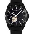 Jacques Lemans Jacques Lemans Derby 1-2201A  1-2201A механические мужские часы черный циферблат, браслет кожаный — вид спереди