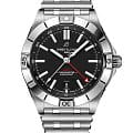 Breitling Breitling Chronomat Automatic GMT 40 A32398101B1A1  A32398101B1A1 механические мужские часы черный циферблат, браслет нержавеющая сталь — вид спереди