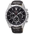 Seiko Seiko Conceptual Series Sports SSB305P1  SSB305P1 кварцевые мужские часы черный циферблат, браслет кожаный — вид спереди