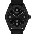 Tissot Tissot PRC 100 Solar Quartz 39mm T151.422.36.051.00 PRC 100 Solar T1514223605100 кварцевые мужские часы черный циферблат, браслет кожаный — вид спереди