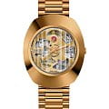 Rado Rado DiaStar Original Skeleton R12065403 Automatic R12065403 механические мужские часы золотой циферблат, браслет нержавеющая сталь с pvd-покрытием — вид спереди