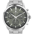 Wainer Wainer Classic WA.16200-C  WA.16200-C кварцевые мужские часы зеленый циферблат, браслет нержавеющая сталь — вид спереди