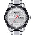 Tissot Tissot PRS 516 Powermatic 80 T100.430.11.031.00 PRS 516 T1004301103100 механические мужские часы  белый циферблат, браслет нержавеющая сталь — вид спереди