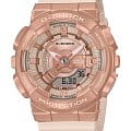 Casio Casio G-Shock GM-S110PG-4ADR (GM-S110PG-4A) GM GM-S110PG-4A электронные женские часы красный циферблат, браслет пластик — вид спереди