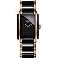 Rado Rado Integral R20612152  R20612152 кварцевые женские часы черный циферблат, браслет сталь + pvd + керамика — вид спереди