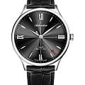 Adriatica Adriatica Super De Luxe A1230.5264MXL  A1230.5264MXL механические мужские часы черный циферблат, браслет кожаный — вид спереди