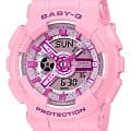 Casio Casio Baby-G BA-110YK-4A  BA-110YK-4A кварцевые женские часы розовый циферблат, браслет пластик — вид спереди