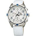 Orient Orient UY04006W (FUY04006W)  FUY04006W  женские часы белый циферблат, браслет кожа + текстиль — вид спереди