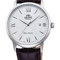 Orient Orient Contemporary RA-AC0F12S  RA-AC0F12S механические мужские часы белый циферблат, браслет кожаный — вид спереди