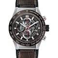 TAG Heuer TAG Heuer Carrera CAR201U.FC6405  CAR201U.FC6405 механические мужские часы коричневый циферблат, браслет кожаный — вид спереди