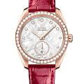 Omega Omega Seamaster Aqua Terra 220.58.38.20.55.002 Aqua Terra 22058382055002 механические женские часы белый циферблат, браслет кожаный — вид спереди