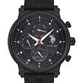 U.S. Polo Assn. U.S. Polo Assn. Crossing USPA1008-07  USPA1008-07 кварцевые мужские часы  черный циферблат, браслет силикон — вид спереди