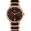 Rado Rado Centrix Automatic Diamonds R30037732 Automatic R30037732 механические женские часы коричневый циферблат, браслет сталь + pvd + керамика — вид спереди