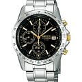 Seiko Seiko Spirit Chronograph SBTQ043  SBTQ043 кварцевые мужские часы черный циферблат, браслет нержавеющая сталь — вид спереди