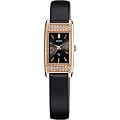 Orient Orient UBTY003B (FUBTY003B)  FUBTY003B  женские часы черный циферблат, браслет кожа + текстиль — вид спереди