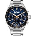 Lee Cooper Lee Cooper LC08175.390  LC08175.390 кварцевые мужские часы синий циферблат, браслет нержавеющая сталь — вид спереди