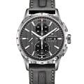 Hamilton Hamilton Broadway Day Date Auto Chrono H43516731  H43516731 механические мужские часы черный циферблат, браслет кожаный — вид спереди
