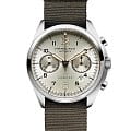 Hamilton Hamilton Khaki Aviation Pilot Pioneer Auto Chrono H76456955  H76456955 механические мужские часы бежевый циферблат, браслет тканевый — вид спереди