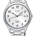 Seiko Seiko Conceptual Series Dress SGEH73P1  SGEH73P1 кварцевые мужские часы белый циферблат, браслет нержавеющая сталь — вид спереди