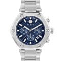 Philipp Plein Philipp Plein The Hexagon Chrono PWZBA0323  PWZBA0323 кварцевые мужские часы синий циферблат, браслет нержавеющая сталь — вид спереди