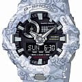 Casio Casio G-Shock GA-700CG-7A GA-700 GA-700CG-7A электронные мужские часы черный циферблат, браслет пластик — вид спереди