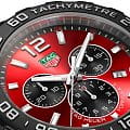 TAG Heuer TAG Heuer Formula 1 CAZ101AN.FT8055 кварцевые мужские часы часы, крупный план красный циферблат