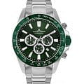 Jacques Lemans Jacques Lemans Sport 1-2140G  1-2140G кварцевые мужские часы  зеленый циферблат, браслет нержавеющая сталь — вид спереди