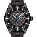 Tissot Tissot T-Sport PRS 516 T100.430.37.201.00 PRS 516 T1004303720100 механические мужские часы черный циферблат, браслет каучук — вид спереди