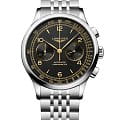 Longines Longines Record Collection L2.921.4.56.6  L29214566 механические мужские часы черный циферблат, браслет нержавеющая сталь — вид спереди