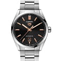 TAG Heuer TAG Heuer Carrera WBN2113.BA0639  WBN2113.BA0639 механические мужские часы черный циферблат, браслет нержавеющая сталь — вид спереди