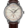 Aviator Aviator Douglas Day-Date V.3.20.0.141.4  V.3.20.0.141.4 механические мужские часы белый циферблат, браслет кожаный — вид спереди