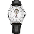 Swiss Military by Chrono Swiss Military by Chrono SMA34050.06  SMA34050.06 механические мужские часы белый циферблат, браслет кожаный — вид спереди