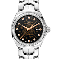 TAG Heuer TAG Heuer Link WBC131G.BA0649  WBC131G.BA0649 кварцевые женские часы черный циферблат, браслет нержавеющая сталь — вид спереди