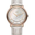 Rado Rado Diamaster Thinline R14071936  R14071936 кварцевые мужские часы белый циферблат, браслет кожаный — вид спереди