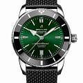 Breitling Breitling Superocean Heritage B20 Automatic 46 AB2020121L1S1  AB2020121L1S1 механические мужские часы зеленый циферблат, браслет каучук — вид спереди