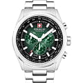 Swiss Military Hanowa Swiss Military Hanowa Navalus SMWGI0004206  SMWGI0004206 кварцевые мужские часы зеленый циферблат, браслет нержавеющая сталь — вид спереди
