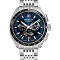 Swiss Military Hanowa Swiss Military Hanowa SMWGI0003303  SMWGI0003303 кварцевые мужские часы синий циферблат, браслет нержавеющая сталь — вид спереди