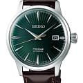 Seiko Seiko Presage SRPD37J1  SRPD37J1 механические мужские часы зеленый циферблат, браслет кожаный — вид спереди