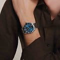 Longines Longines Spirit L3.812.4.93.6 мужские часы синий циферблат на запястье