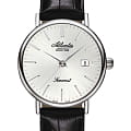 Atlantic Atlantic 50354.41.21  50354.41.21 кварцевые мужские часы белый циферблат, браслет кожаный — вид спереди