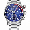 Maurice Lacroix Maurice Lacroix Pontos Chronograph 43mm PT6008-SS002-433-1  PT6008-SS002-433-1 механические мужские часы синий циферблат, браслет нержавеющая сталь — вид спереди