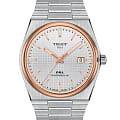 Tissot Tissot PRX Powermatic 80 T137.407.21.031.00  T1374072103100 механические мужские часы серебристый циферблат, браслет нержавеющая сталь — вид спереди