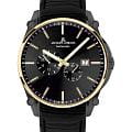 Jacques Lemans Jacques Lemans Derby 1-2200D  1-2200D механические мужские часы  черный циферблат, браслет кожаный — вид спереди