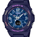 Casio Casio Baby-G BGA-260FL-2ADR  BGA-260FL-2ADR кварцевые женские часы синий циферблат, браслет пластик — вид спереди