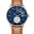 Rado Rado Coupole R22880205 Automatic R22880205 механические мужские часы синий циферблат, браслет кожаный — вид спереди