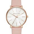 Michael Kors Michael Kors Ritz MK2741  MK2741 кварцевые женские часы белый циферблат, браслет кожаный — вид спереди