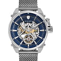 Wainer Wainer Iconic WA.25988-G  WA.25988-G механические мужские часы синий циферблат, браслет нержавеющая сталь — вид спереди